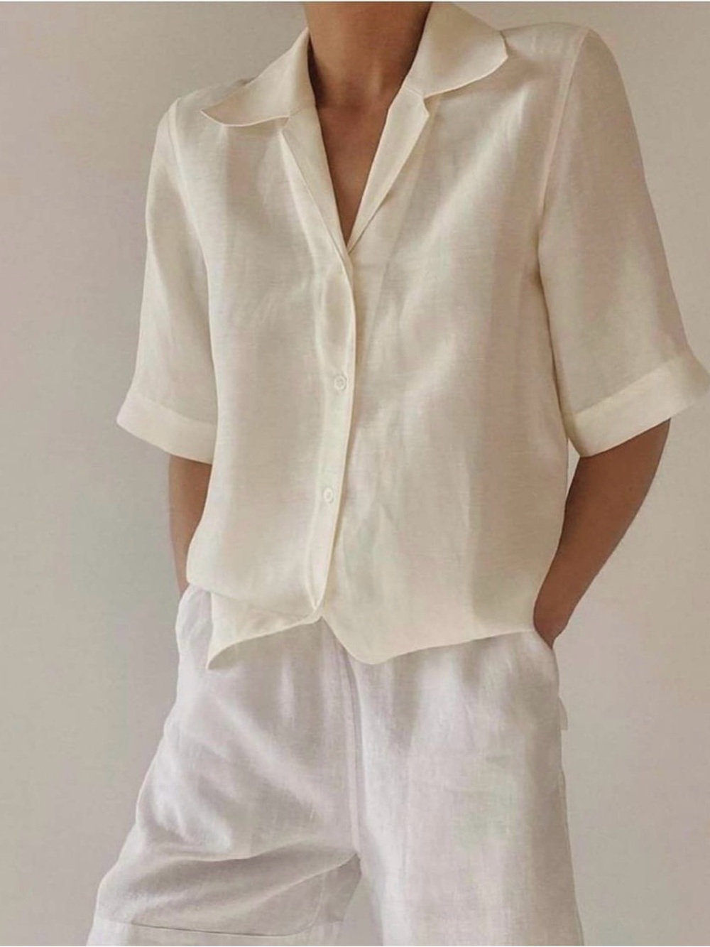 Arket linen-viscose shirt sz.eu 38